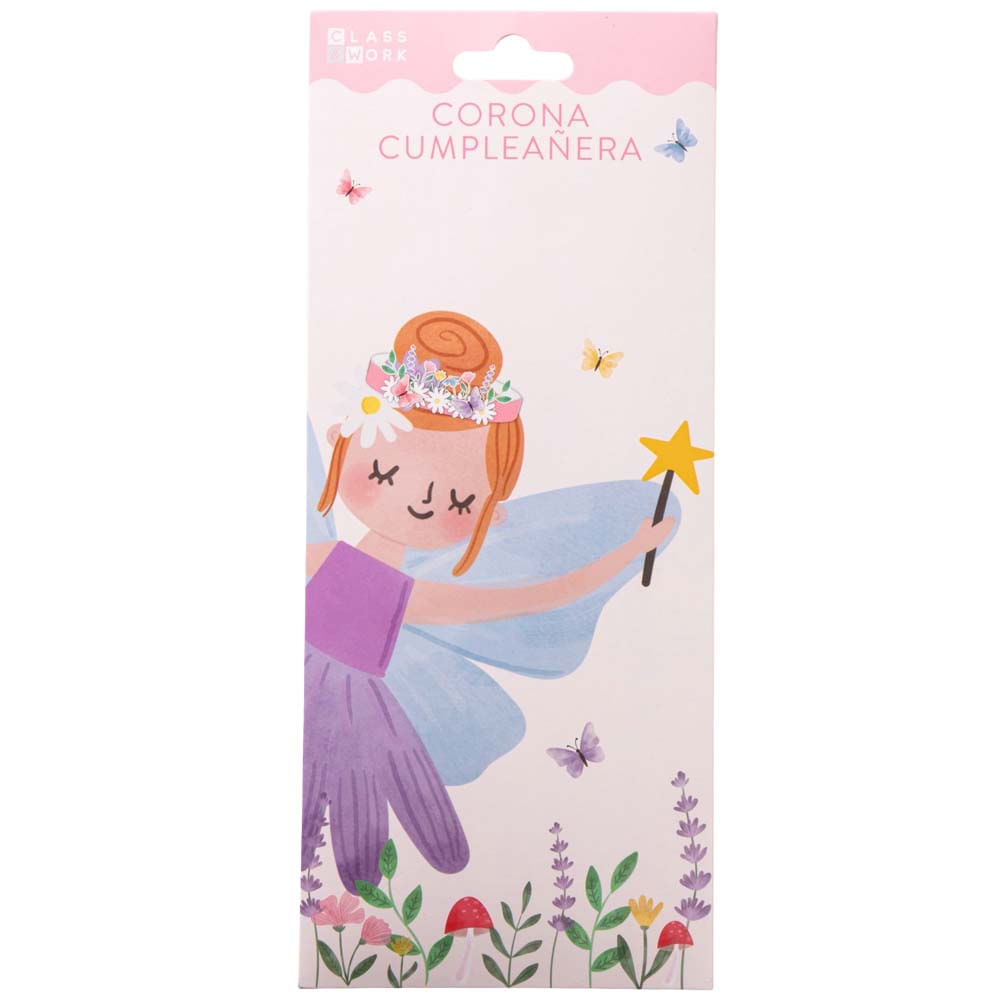Corona cumpleañera diseño de hadas CLASS&WORK