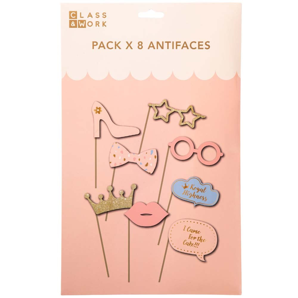 Pack de Antifaces tonos pastel CLASS&WORK 8un