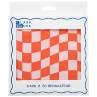 Pack de Servilletas estilo checkers CLASS&WORK 20un