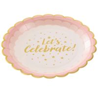 Pack de Platos texto decorativo CLASS&WORK tonos pastel 10un