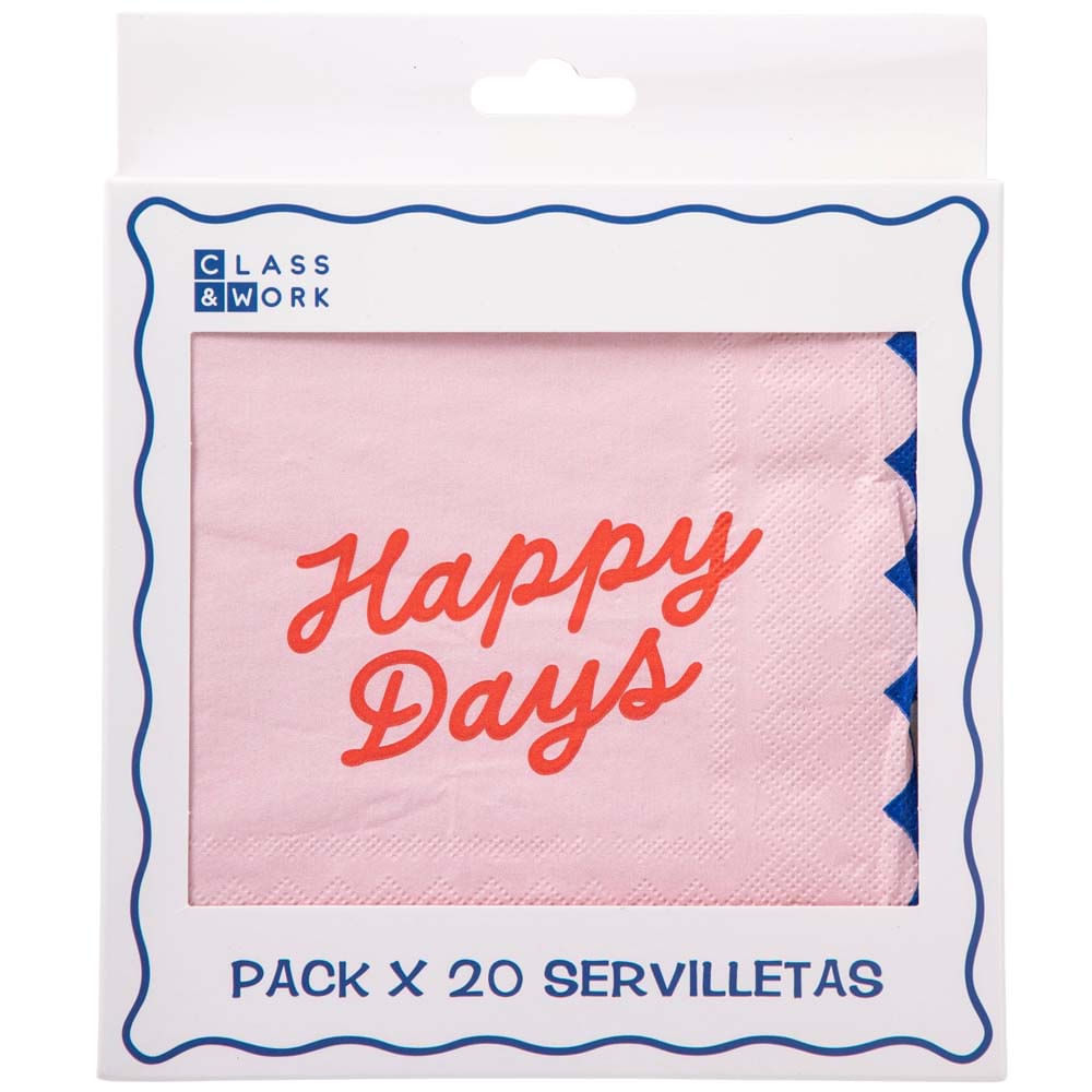 Pack de Servilletas texto decorativo CLASS&WORK 20un