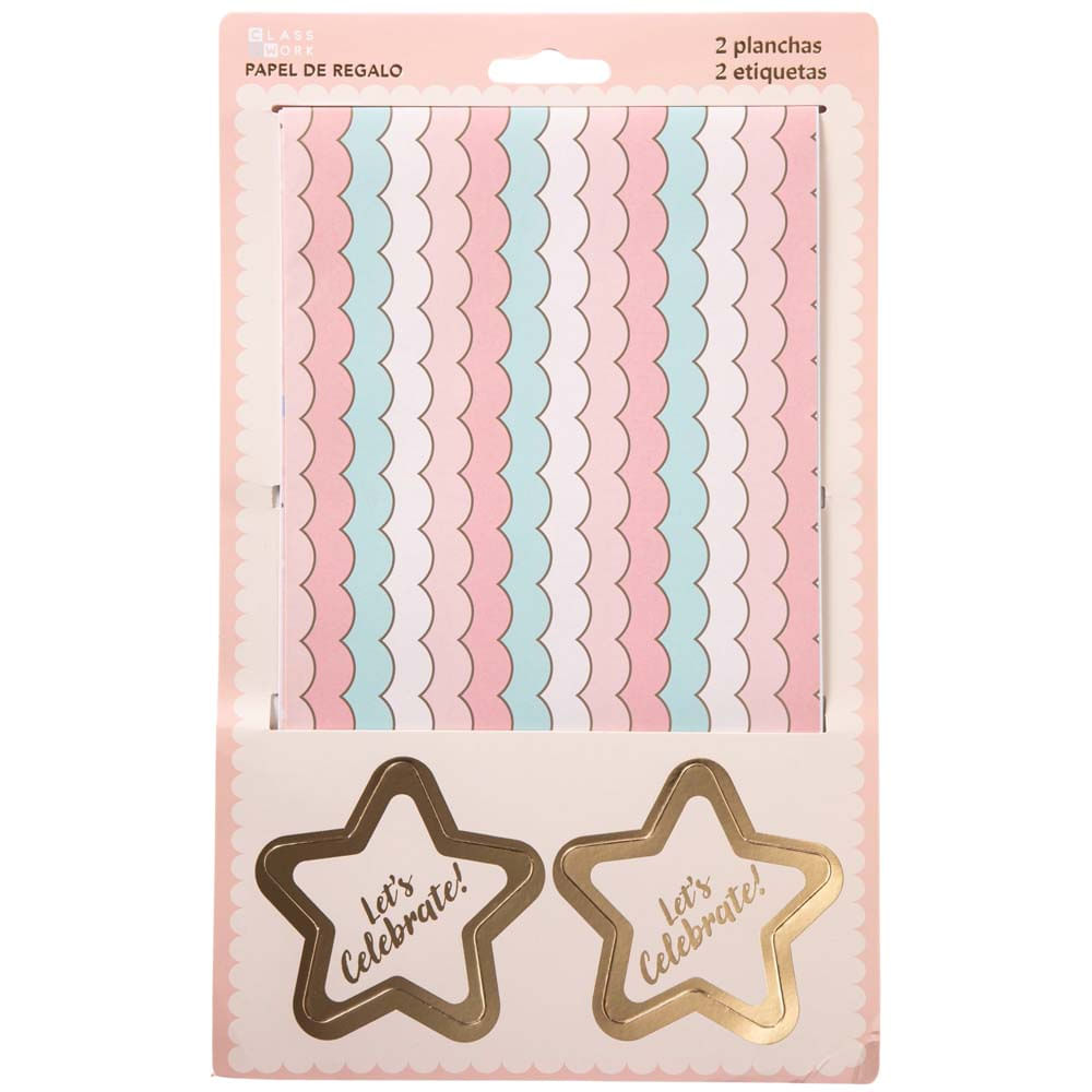 Papel de regalo etiquetas decorativas CLASS&WORK tonos pastel