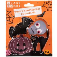 Pack de Cortadores de Galletas Halloween CLASS&WORK pack 4un