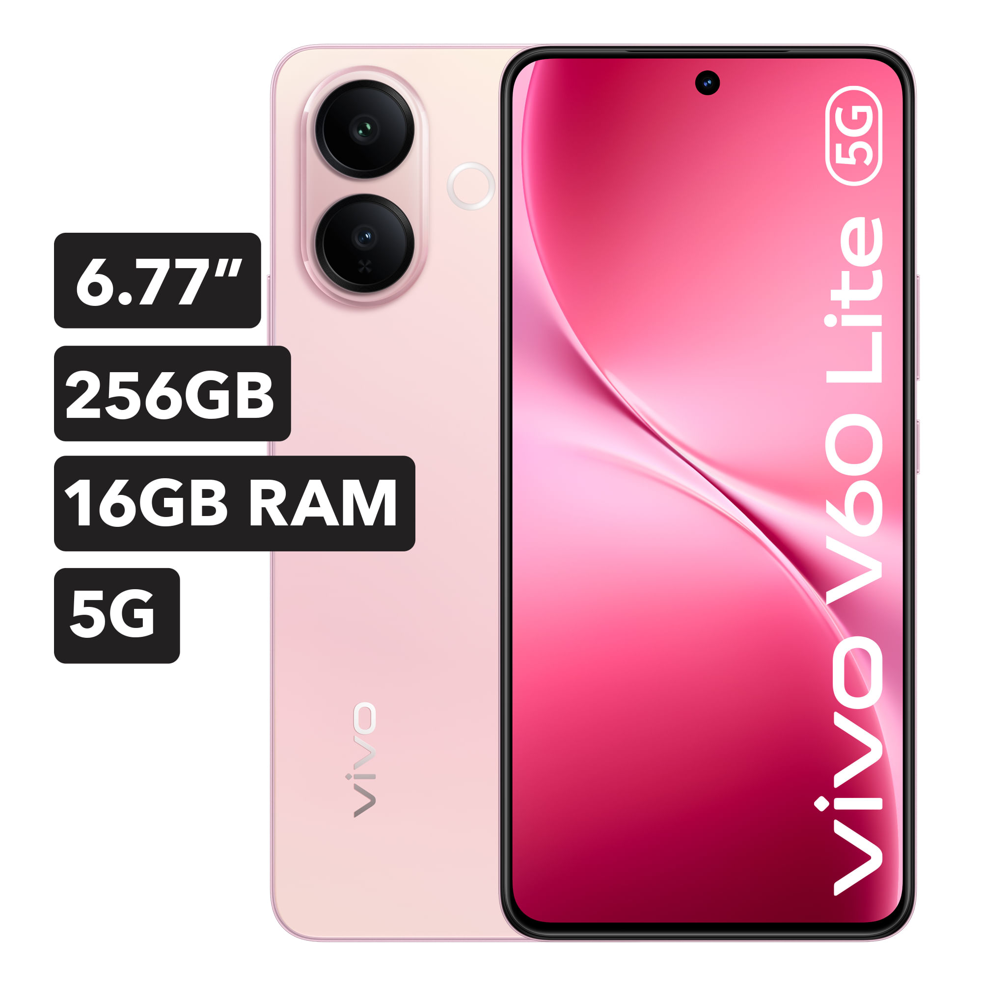Smartphone VIVO V60 Lite 6.77"" 8GB 256GB 50 MP + 8 MP Rosa