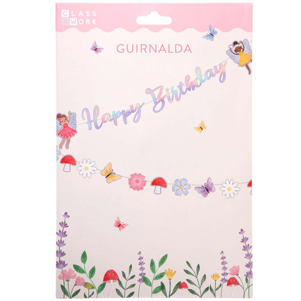 Guirnalda "Happy Birthday" diseño de hadas CLASS&WORK