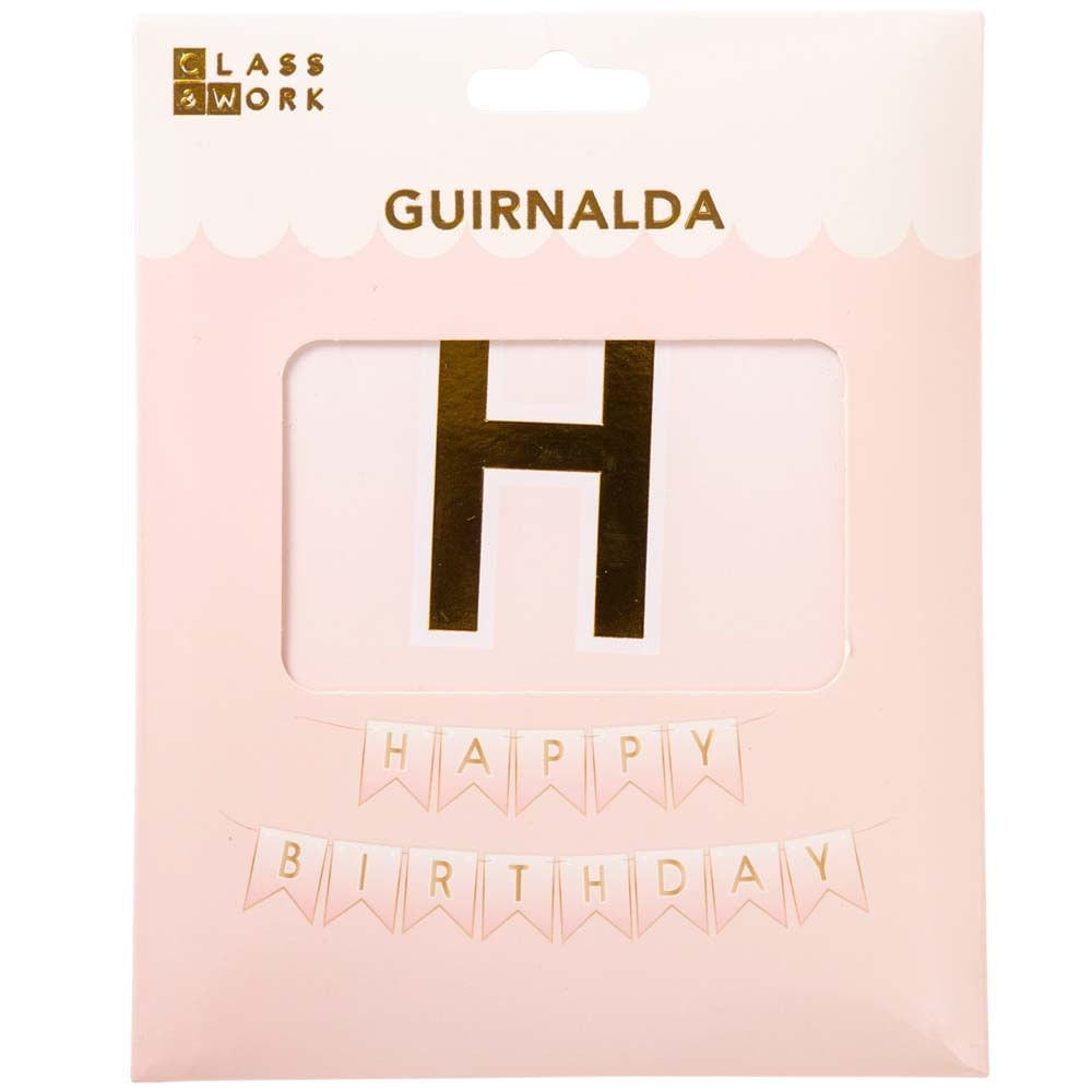 Guirnalda "Happy Birthday" tonos pastel CLASS&WORK