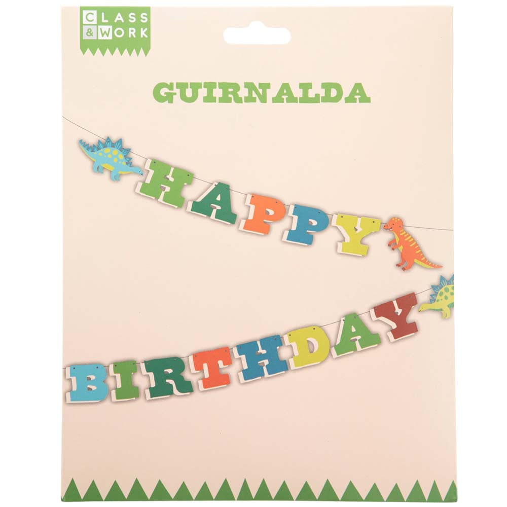 Guirnalda "Happy Birthday" temática Dino CLASS&WORK