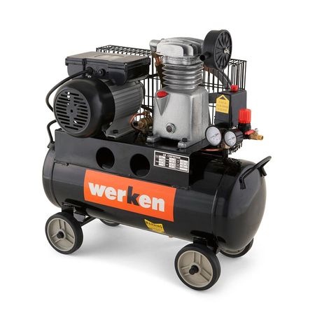 Compresora 0.75 HP con faja 30 litros Werken