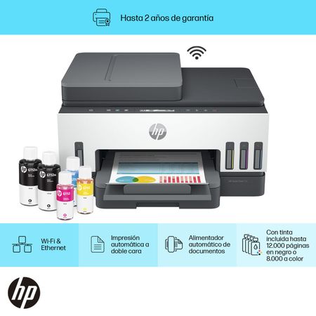 Impresora Multifuncional HP Smart Tank 750 ADF 6UU47A
