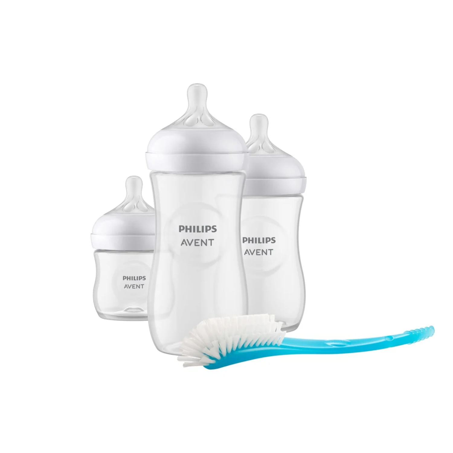 Set Biberón Philips Avent Natural Mix 3 + Cepillo Transparente