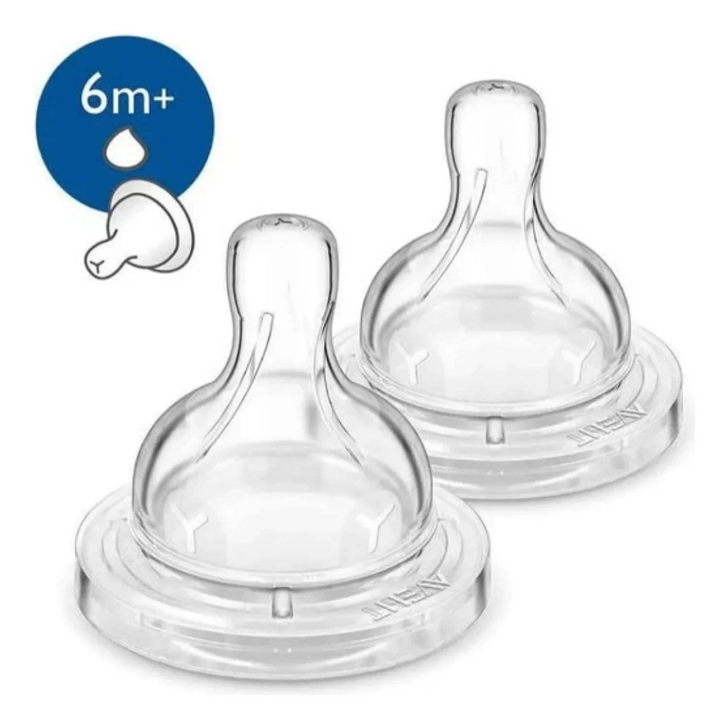 Pack X2 Tetinas Philips Avent Anticolic Flujo Espeso 6+ Transparente