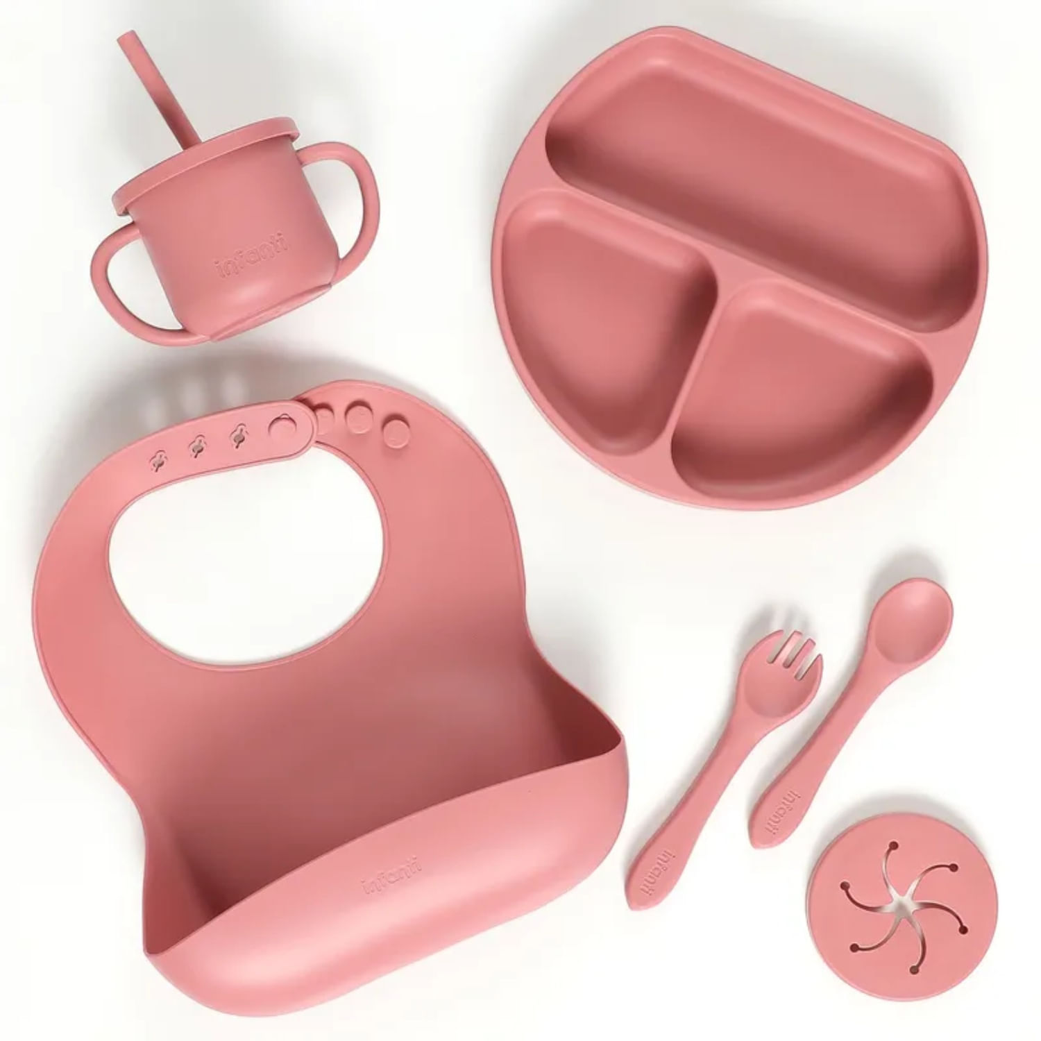 Set Alimentación De Silicona Infanti Rosado