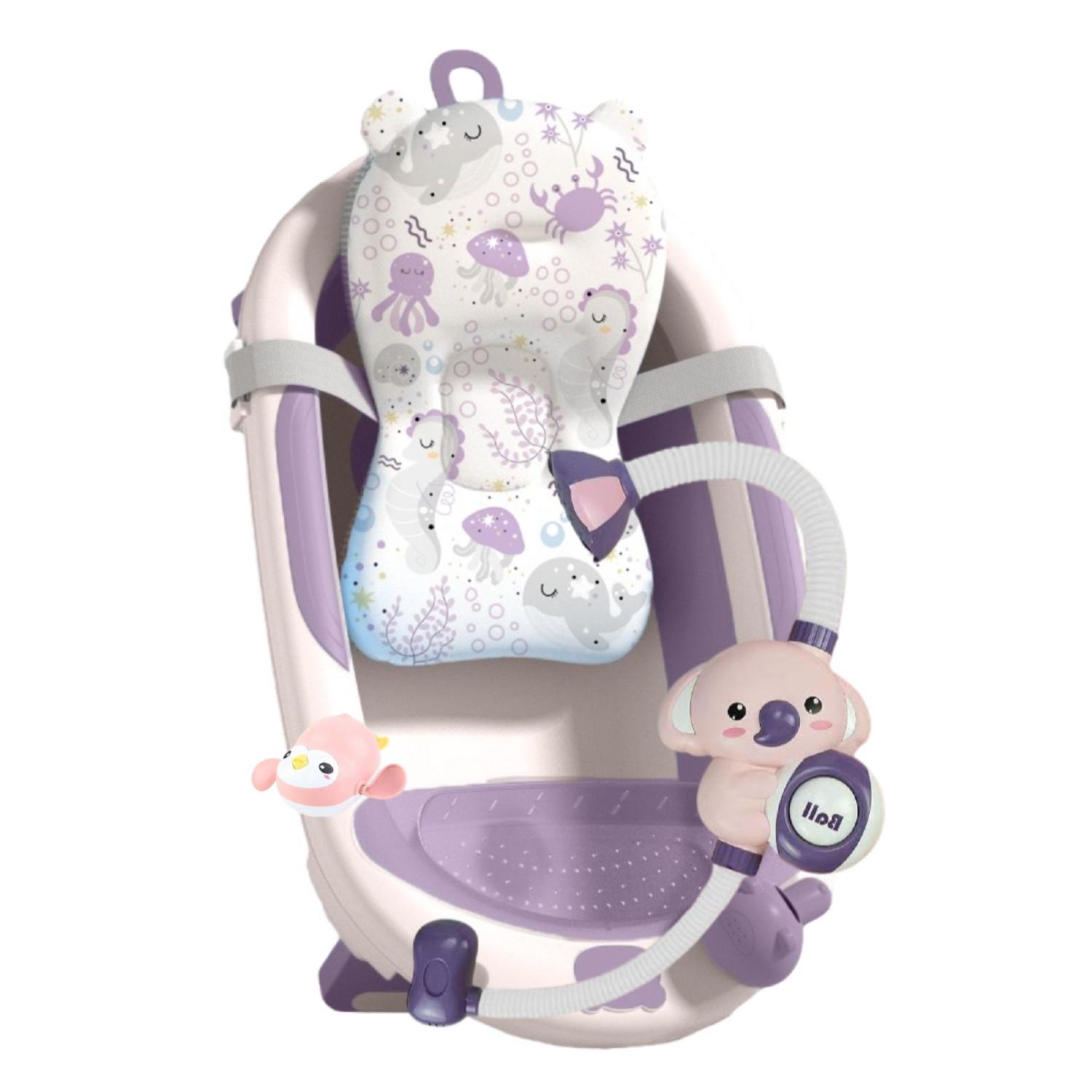 Tina De Baño Para Bebé Con Regadera Baby Cam Aquabu Morado