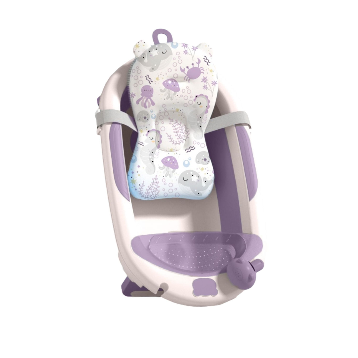 Tina De Baño Para Bebé Baby Cam Aquabu Morado