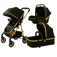 Coche Moisés Multifuncional + Silla de Paseo Negro