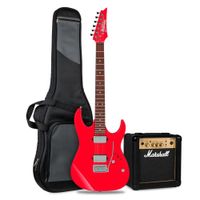 Guitarra Eléctrica Ibanez GRX120SP-VRD con Amplificador Marshall MG10