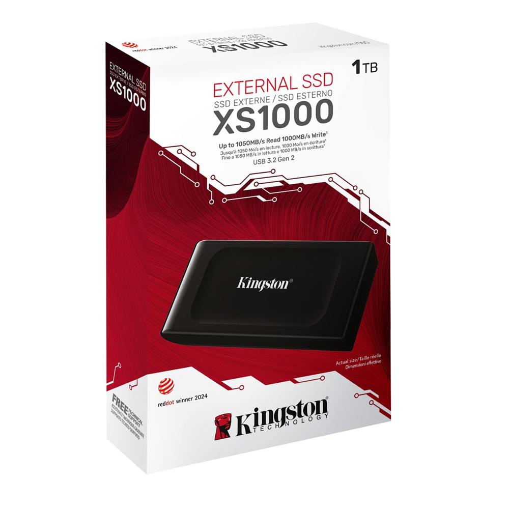 Unidad de estado sólido Pórtatil Kingston XS1000 - Externo - 1TB - USB 3.2 SXS10001000G