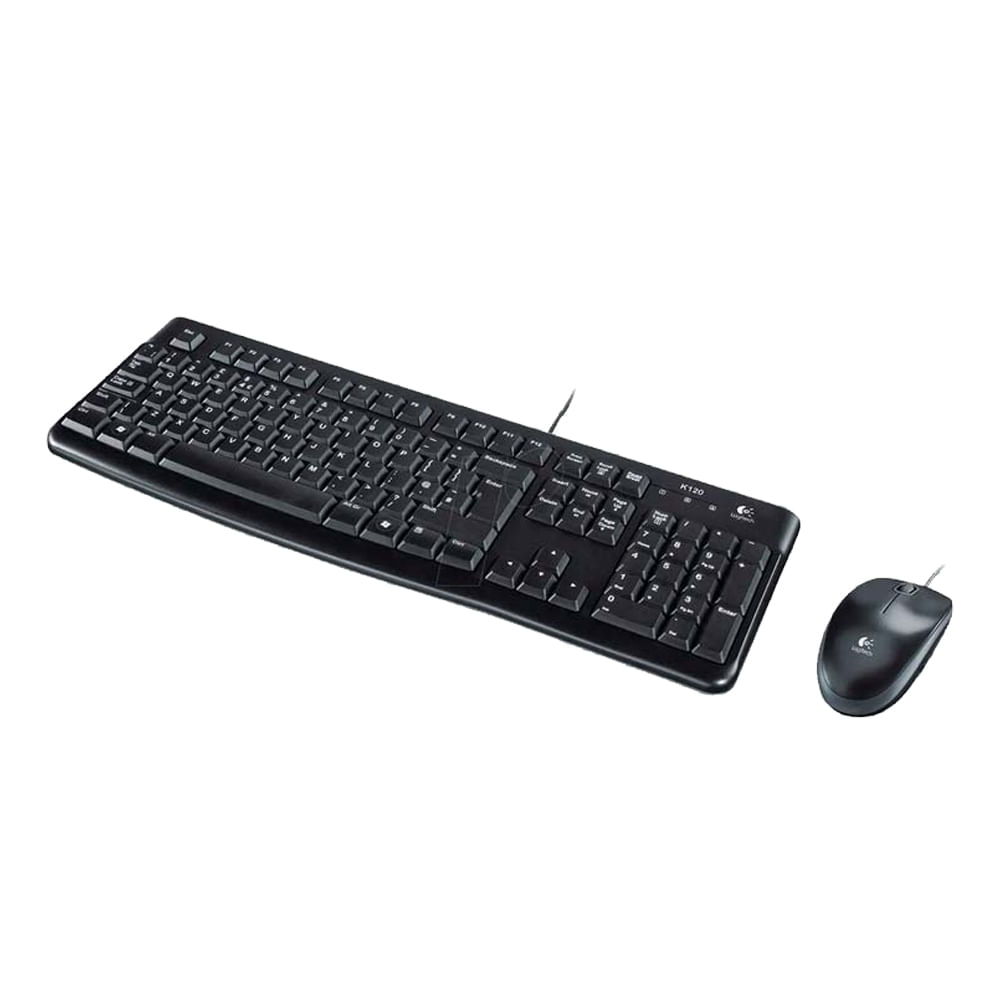 Combo Teclado Mouse Logitech Desktop MK120 Negro