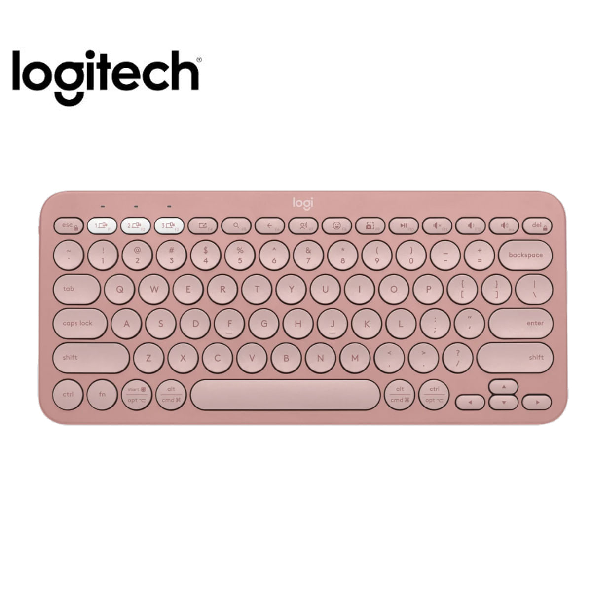 Teclado Logitech Pebble 2 K380s Bluetooth Wireless Rosado