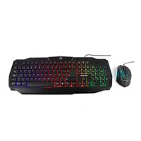 Kit Teclado Mouse Halion HA 805C Rainbow Gamer Retroiluminado