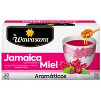 Infusiones de Jamaica con Sabor a Miel WAWASANA Caja 20un