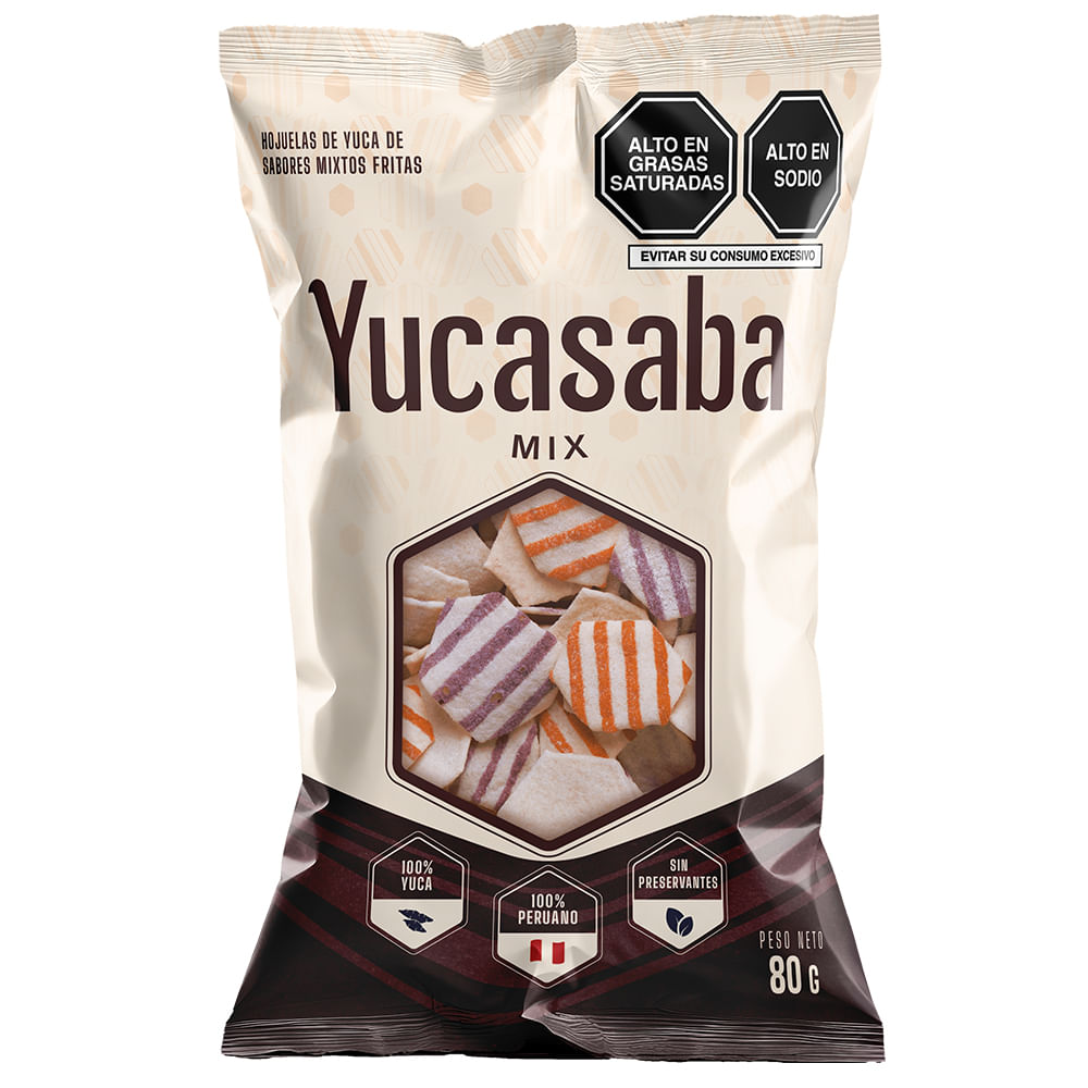 Hojuelas de Yuca YUCASABA Mix Bolsa 80g
