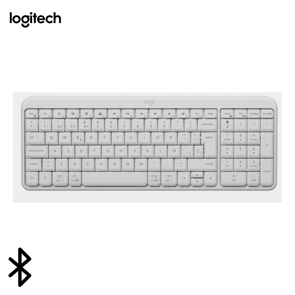 Teclado Logitech K250 Bluetooth Blanco