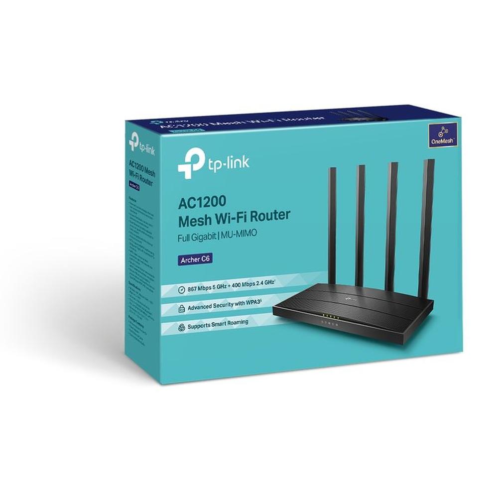Router 4 Antenas , Banda Dual , 2.4/5 GHz ,AC1200-  Archer C6