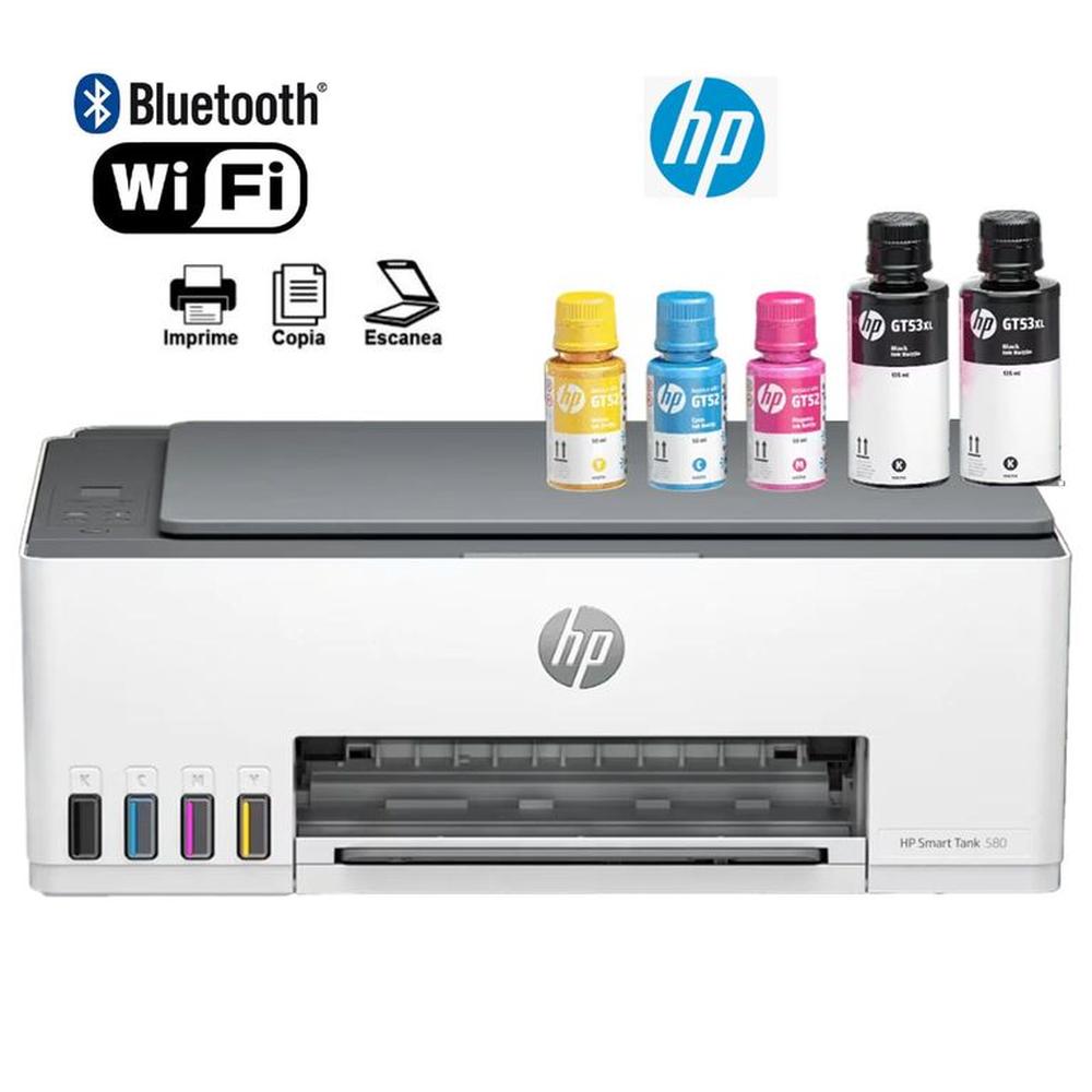 Impresora HP Smart Tank 580 Multifuncional, Wifi HP 580 1F3Y2A