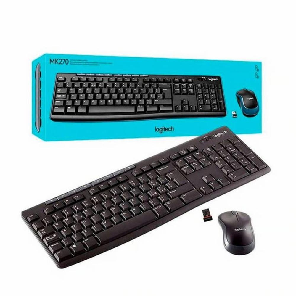 TECLADO LOGITECH Y MOUSE MK270 WIRELESS USB BLACK