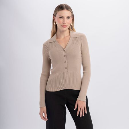 Chompa Mujer Malabar Johnny Beige Talla XL