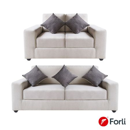 Juego de Sala Spring 3-2 Cuerpos Crema