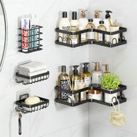 Pack x 5 Repisas Organizadoras Metálicas De Baño y Ducha