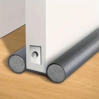 Tapón de Puerta Burlete Contra Insectos Polvo Olores Ruido - Negro