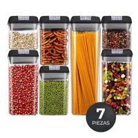 Set de 7 Frascos Herméticos para Almacenar Alimentos