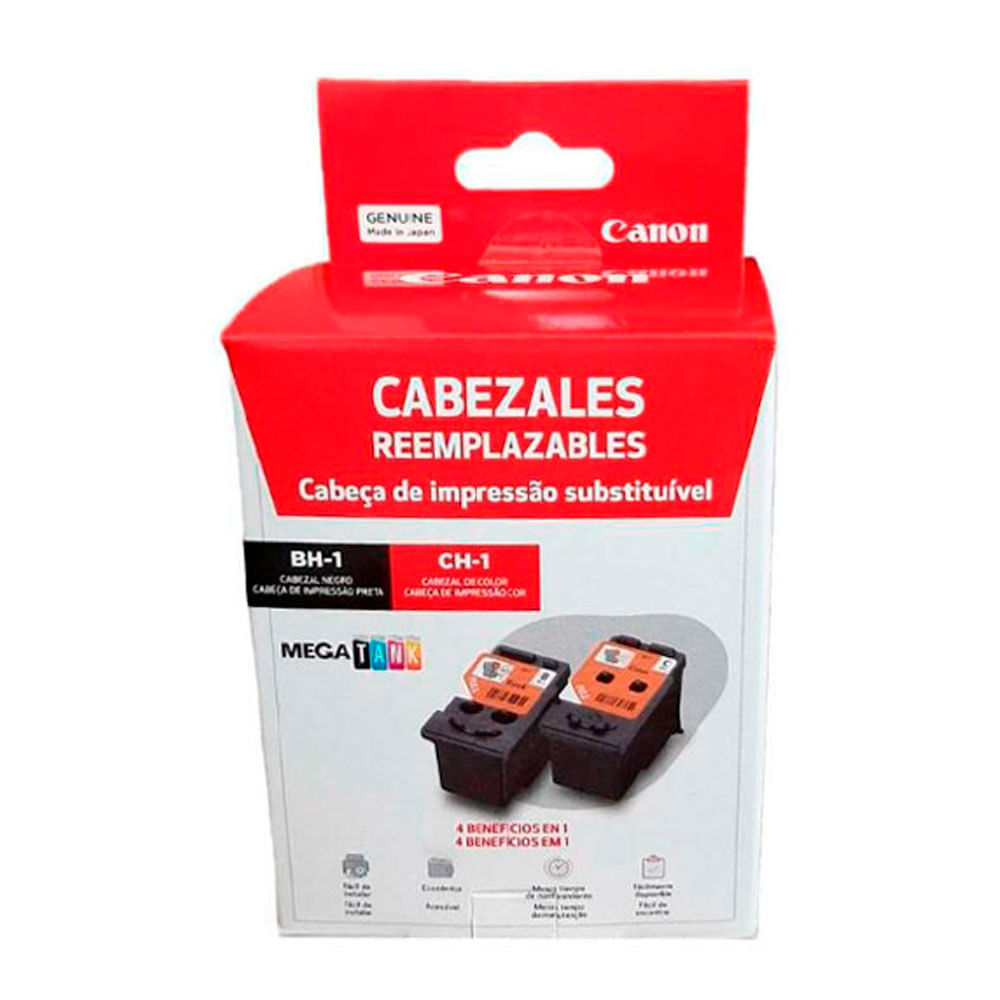 Kit de Cabezal Canon BH 1 Negro   CH 1 Color para impresoras PIXMA G Series