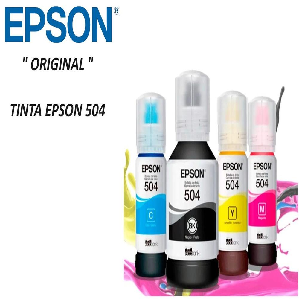 KIT TINTA EPSON 504 cyan,yelow magenta negro tinta para epson L4260