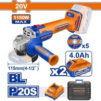 Amoladora Angular Pesado de 1150w 20v Wadfow - WLAPB522