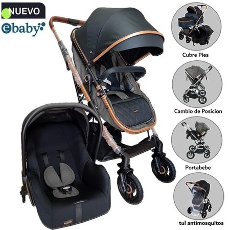 Coche Moises Ronda Plus con porta bebe 132-1 Gris