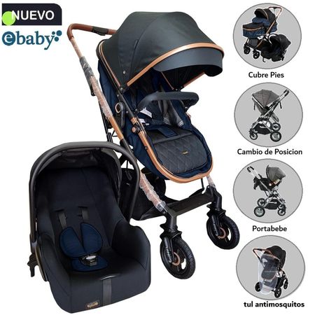 Coche Moises Ronda Plus con porta bebe  132-1 Azul