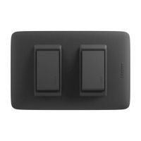 Conmutador Doble Bticino Dplus Negro de 10A 250V