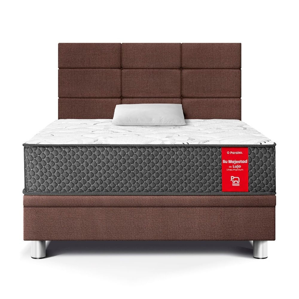 Dormitorio Boxet Blocks Su Majestad 1.5 Plazas Chocolate Paraiso