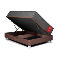 Cama Boxet Su Majestad 1.5 Plazas Chocolate Paraiso