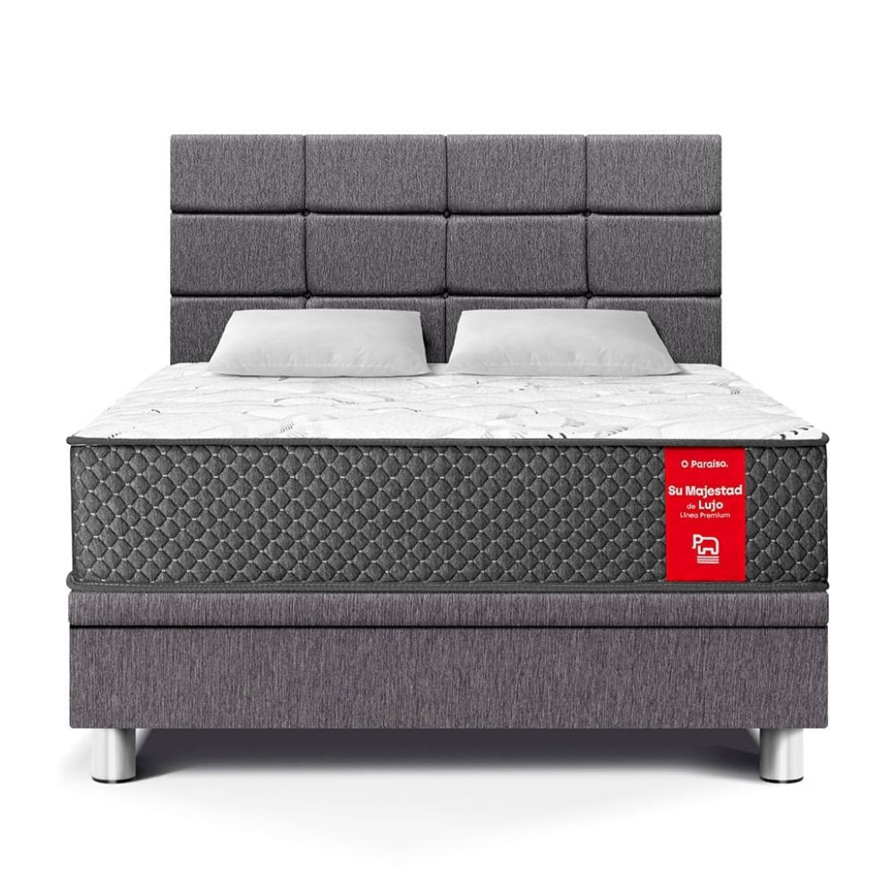 Dormitorio Boxet Blocks Su Majestad 2 Plazas Gris Paraiso