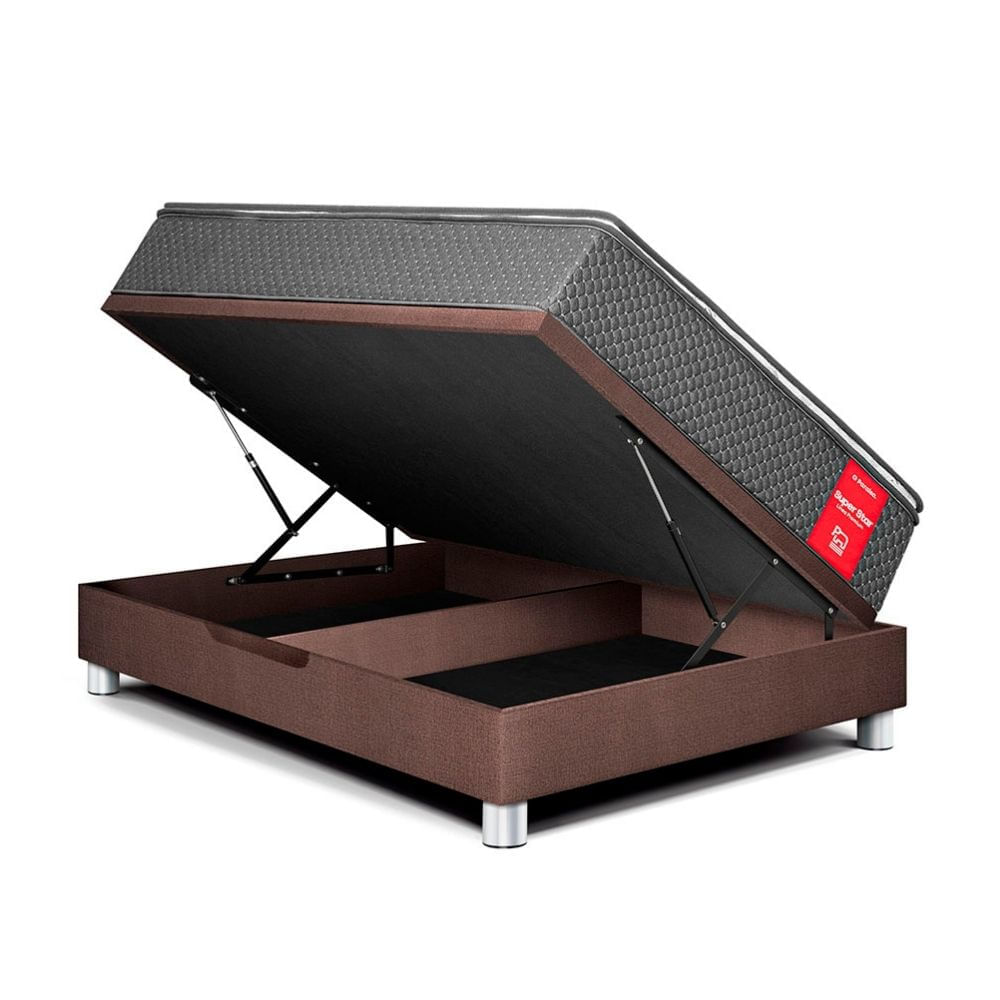 Cama Boxet Super Star 2 Plazas Chocolate Paraiso
