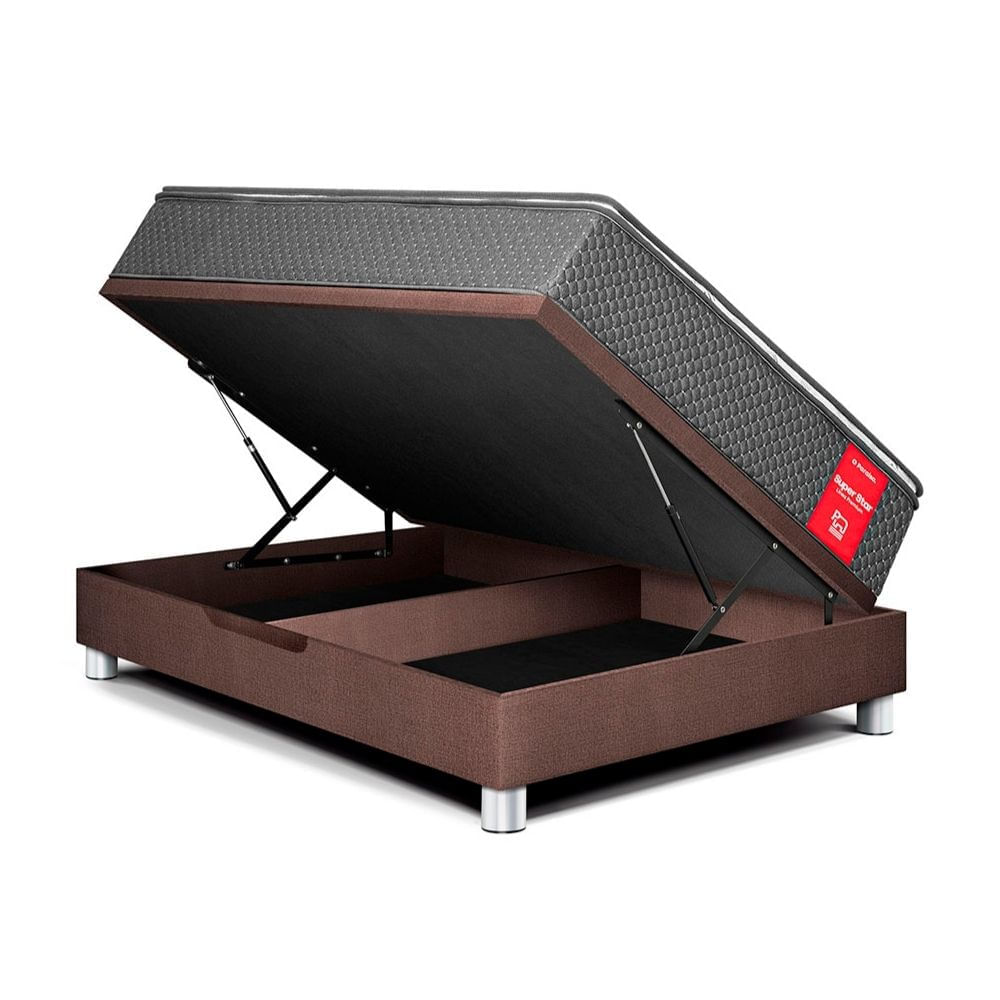 Cama Boxet Super Star 1.5 Plazas Chocolate Paraiso