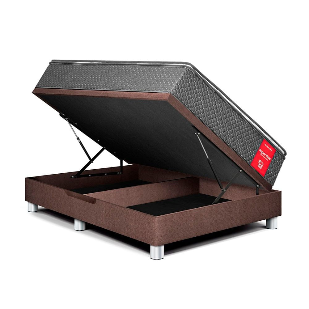Cama Boxet Super Star Queen Chocolate Paraiso
