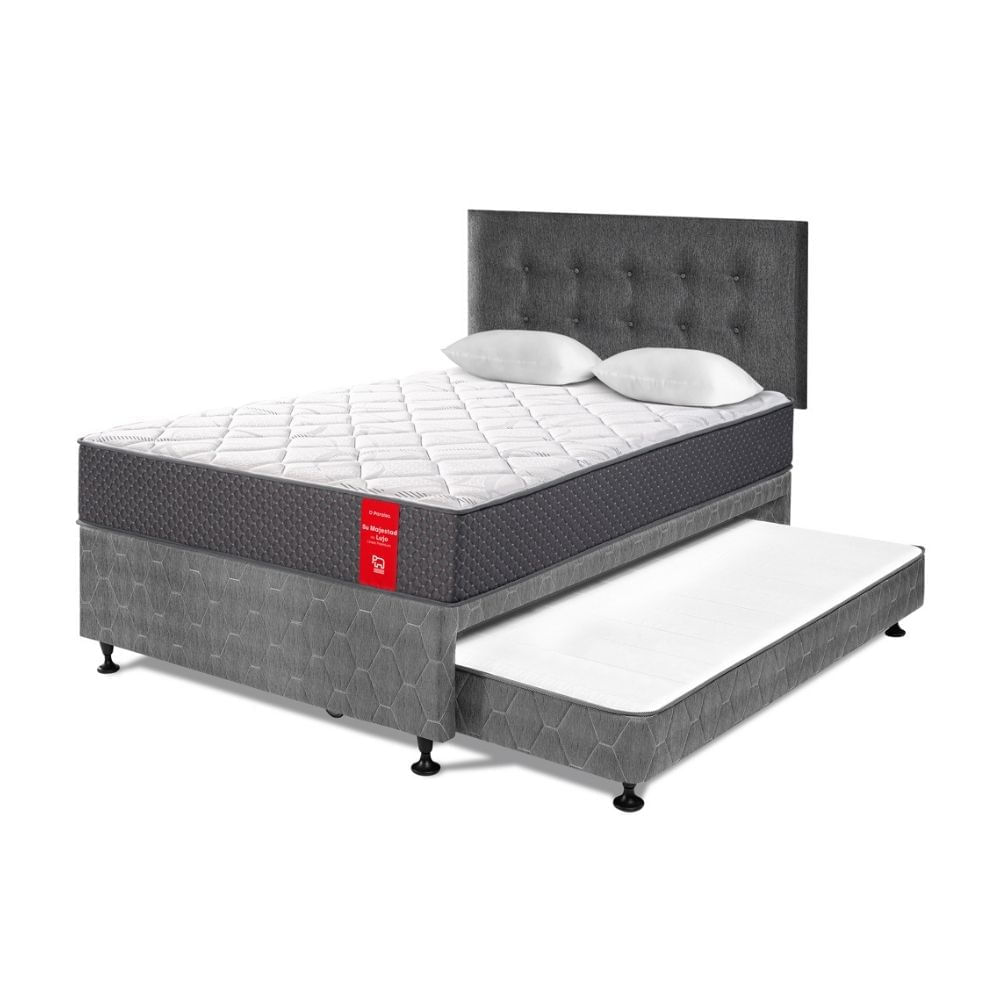 Dormitorio Divan Su Majestad de Lujo 2 Plazas Charcoal Paraiso