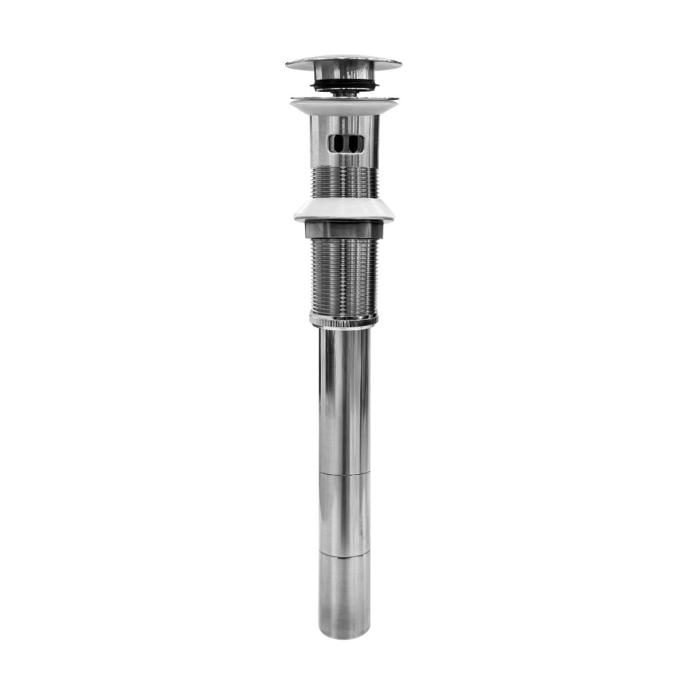 Desagüe Xl Push Acero Inoxidable Tapón Grande con rebose 13" Metusa