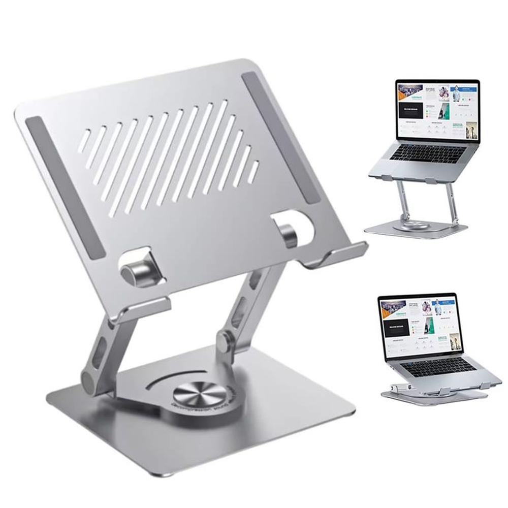 Soporte Laptop Tablet Base de Aluminio Metal Hasta 15.9 Pulgadas 360